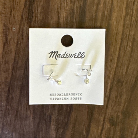 Madewell floating crystal Huggie hoop earring - Picture 5 of 14